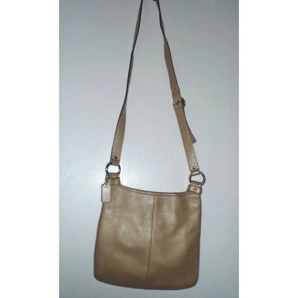 COACH Leather Crossbody Bag Penelope  Slim Champagne Metallic  F16533  Hipster